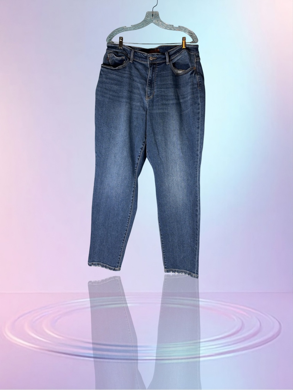 Judy Blue Women Boyfriend Fit Jeans Size 18w Denim Plus Size Stretch Button Logo